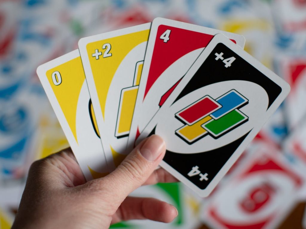 UNO cards with different values