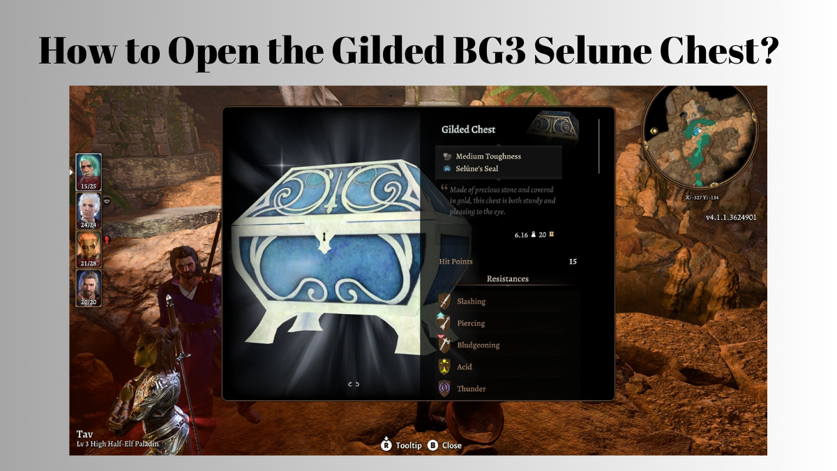 The Owlbear Cave and How to Open the Gilded BG3 Selune Chest